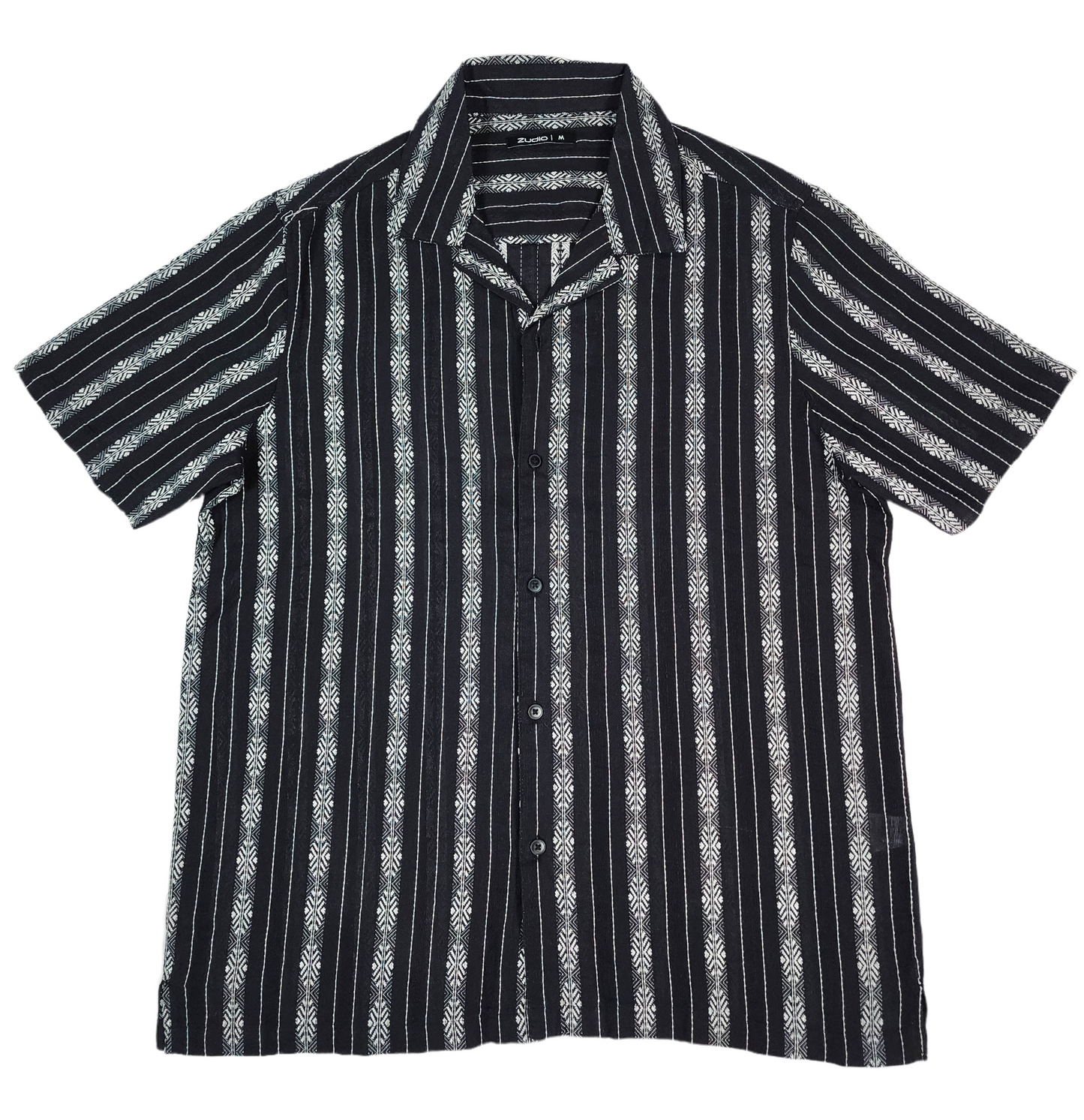 Black and white striped pattern shirt