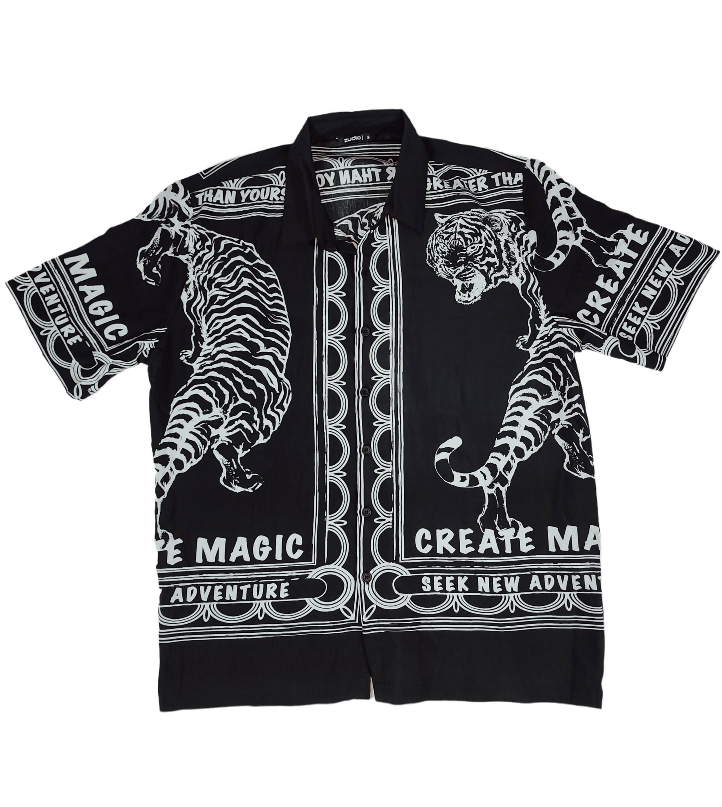 Limited Edition Oversized Black and white tiger graphic shirt